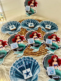 Little Mermaid Birthday Favour Card — Seashell Chocolate Gift — Chocoodad Baku