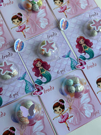 Little Mermaid & Ballerina Birthday Favour Card — Bonbon Dome Gift — Chocoodad Baku