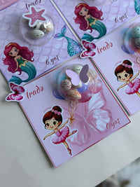Little Mermaid & Ballerina Birthday Favour Card — Bonbon Dome Gift — Chocoodad Baku