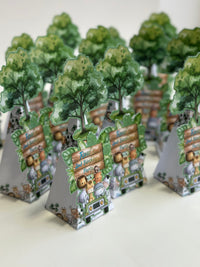 Jungle Safari Pyramid Favour Box — Green 3D Tree Birthday Gift — Chocoodad Baku