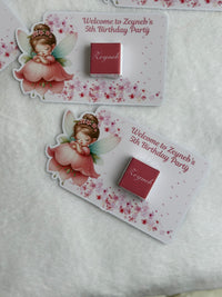Flower Fairy Angel 1st Birthday Chocolate Card — Personalised Gift — Chocoodad Baku