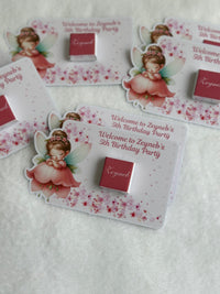 Flower Fairy Angel 1st Birthday Chocolate Card — Personalised Gift — Chocoodad Baku