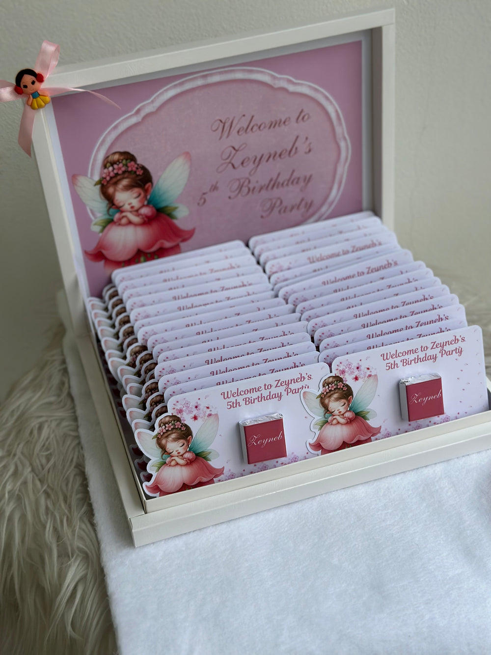 Pastel Ballerina Birthday Chocolate Card Shadow Box — 30 Chocolate Card & Box — Chocoodad Baku