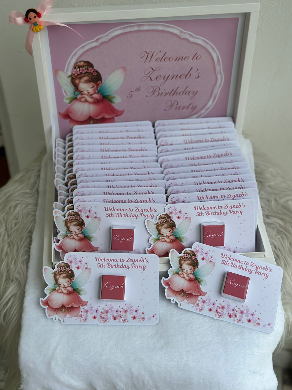 Pastel Ballerina Birthday Chocolate Card Shadow Box — 30 Chocolate Card & Box — Chocoodad Baku