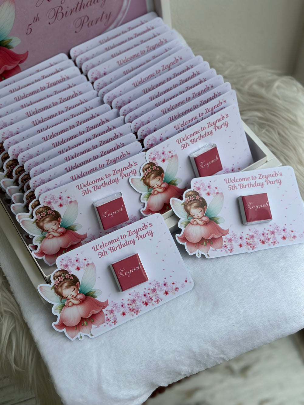 Pastel Ballerina Birthday Chocolate Card Shadow Box — 30 Chocolate Card & Box — Chocoodad Baku