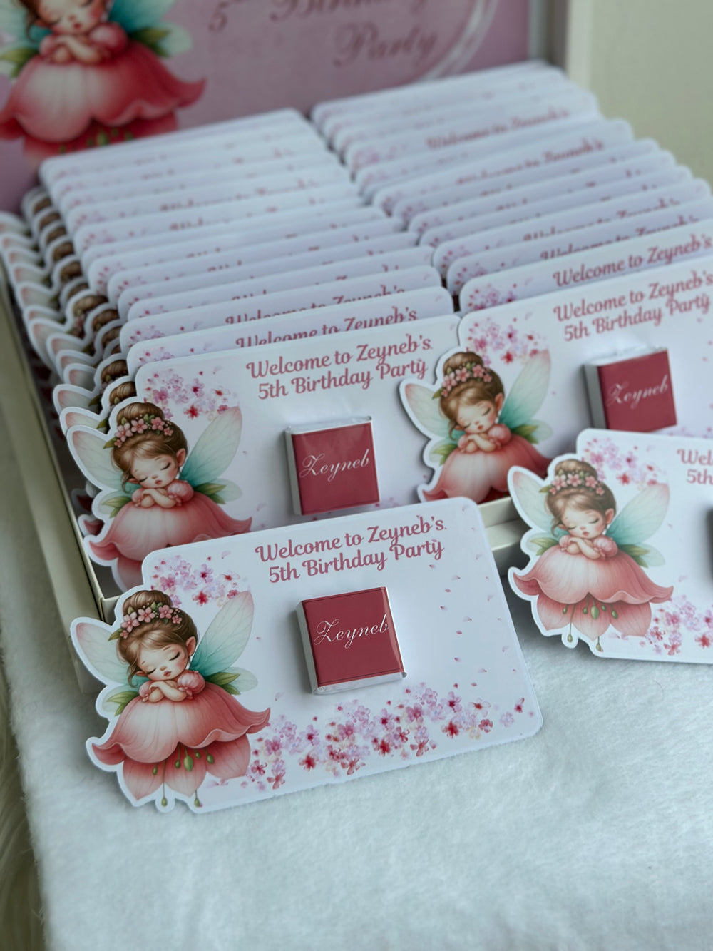 Pastel Ballerina Birthday Chocolate Card Shadow Box — 30 Chocolate Card & Box — Chocoodad Baku