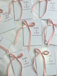 Minimal White Elegant Wedding Chocolate Card — Couple Names Personalised Favour — Chocoodad Baku