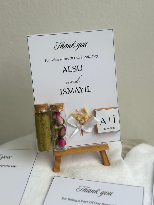 Pastel Wedding Favour Box — Personalised Chocolate Gift — Chocoodad Baku