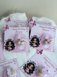 Fairy Cat Birthday Favour Card — Butterfly Bonbon Dome Girl Gift — Chocoodad Baku