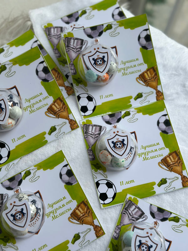 Qarabağ FK Football Club Birthday Chocolate Card — Club Crest Bonbon — Chocoodad Baku