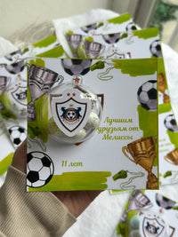 Qarabağ FK Football Club Birthday Chocolate Card — Club Crest Bonbon — Chocoodad Baku