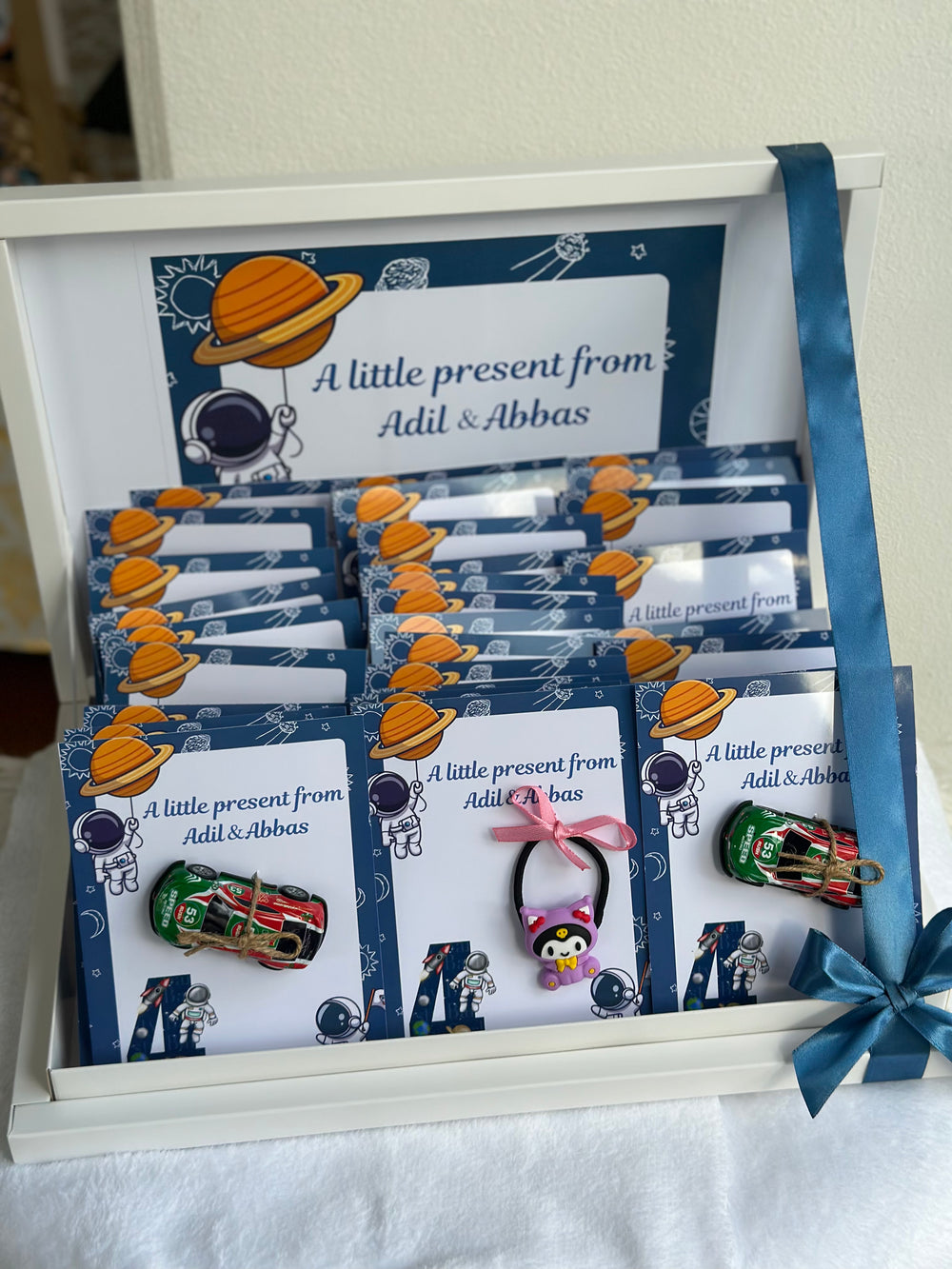Space Astronaut Birthday Chocolate Card Shadow Box — 30 Chocolate Card & Box — Chocoodad Baku