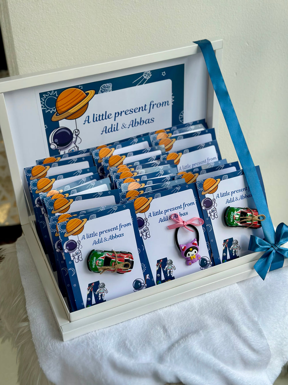 Space Astronaut Birthday Chocolate Card Shadow Box — 30 Chocolate Card & Box — Chocoodad Baku