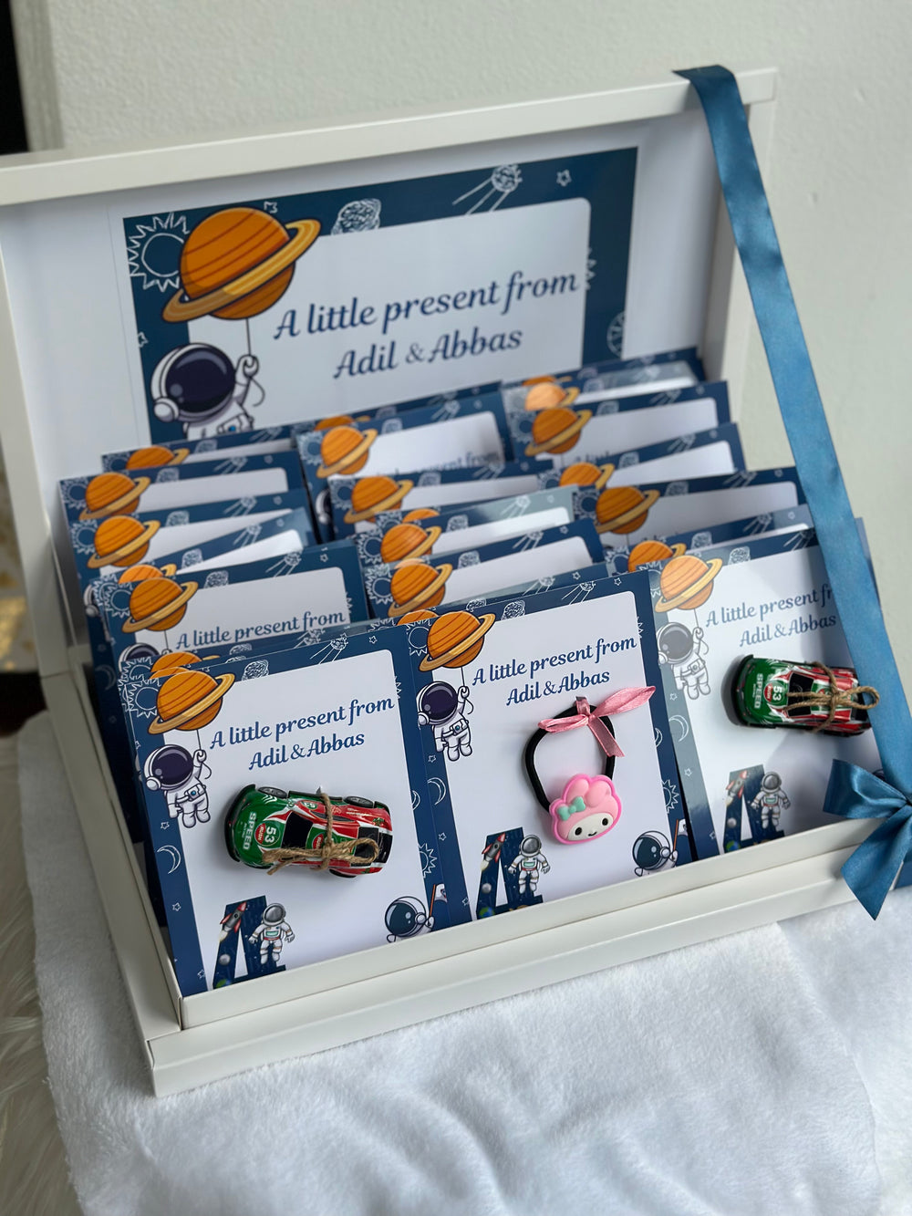 Space Astronaut Birthday Chocolate Card Shadow Box — 30 Chocolate Card & Box — Chocoodad Baku