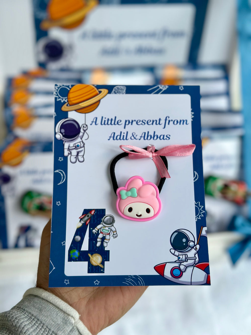 Space Astronaut Birthday Chocolate Card Shadow Box — 30 Chocolate Card & Box — Chocoodad Baku
