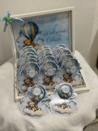 Blue Babyshower Favour Box — Personalised Chocolate Gift — Chocoodad Baku