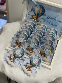 Blue Babyshower Favour Box — Personalised Chocolate Gift — Chocoodad Baku