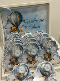 Blue Babyshower Favour Box — Personalised Chocolate Gift — Chocoodad Baku