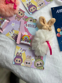 Labubu & Space Birthday Accessory Card — Space Keychain & Hair Clip — Chocoodad Baku