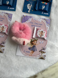 Fairy & Space Birthday Accessory Card — Car Toy & Fluffy Hair Clip — Chocoodad Baku