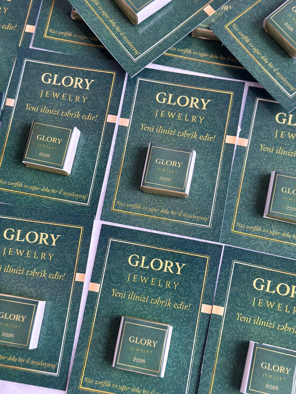 Luxury Brand Corporate Chocolate Card — Dark Green Gold Logo Gift — Chocoodad Baku