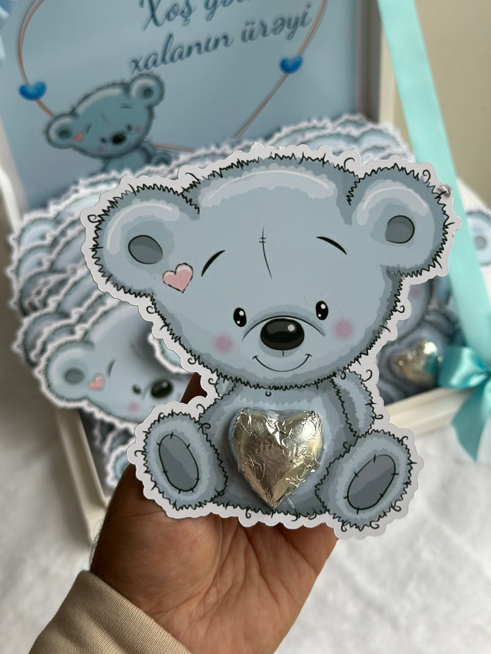 Pastel Newborn Gift Hamper — Personalised Chocolate Gift — Chocoodad Baku
