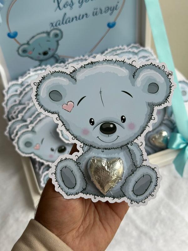 Pastel Newborn Gift Hamper — Personalised Chocolate Gift — Chocoodad Baku