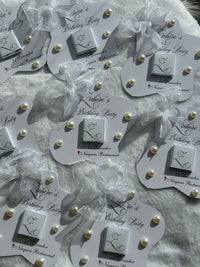 Pearl Monogram Birthday Chocolate Card — Organza Bow Milestone Gift — Chocoodad Baku