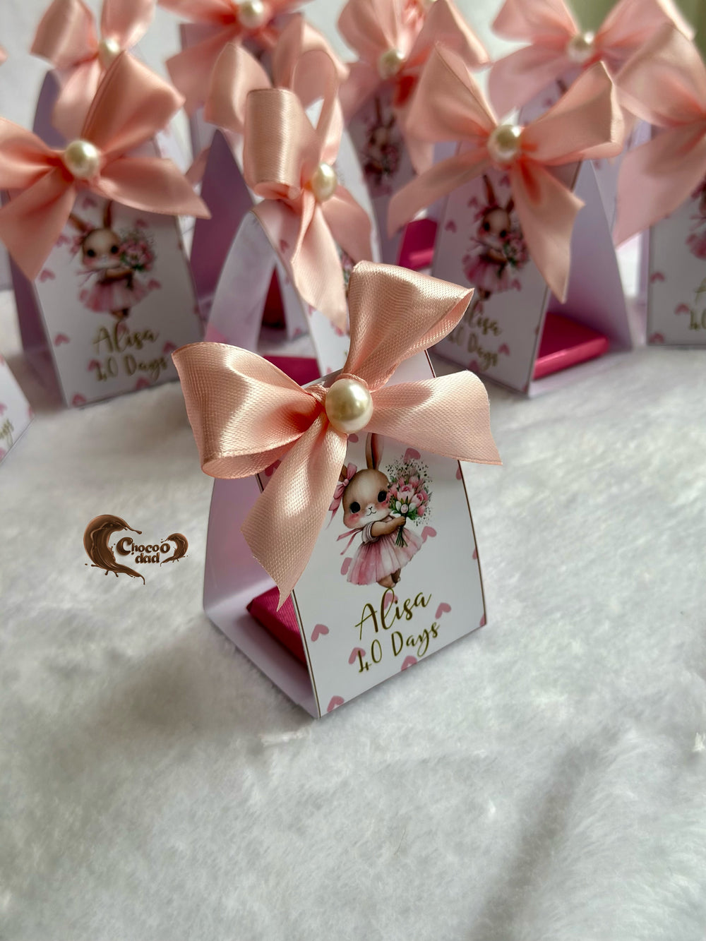 Pastel Babyshower Favour Box — Personalised Chocolate Gift — Chocoodad Baku