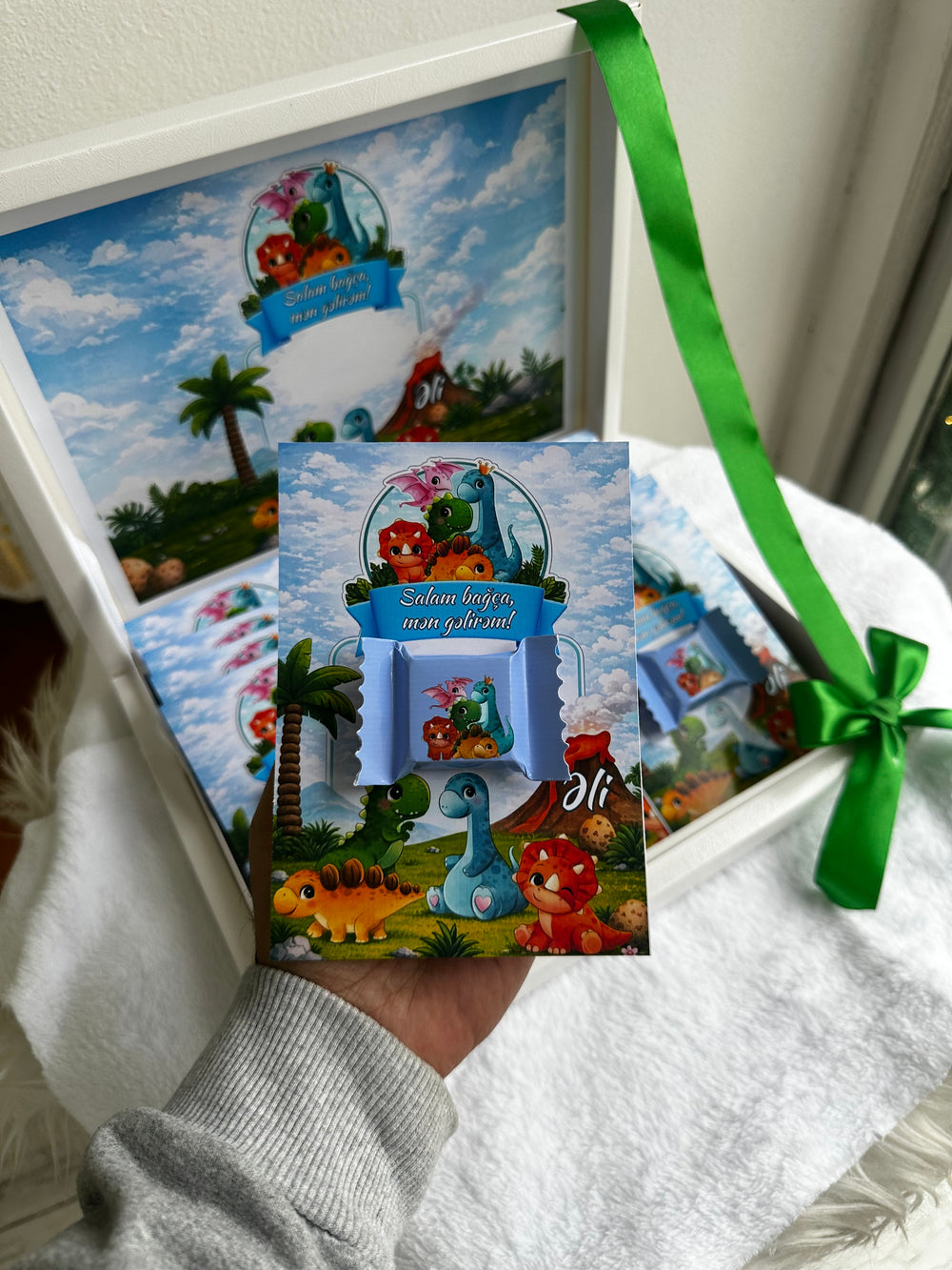 Blue Newborn Favour Box — Personalised Chocolate Gift — Chocoodad Baku