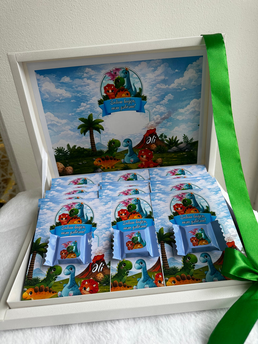 Blue Newborn Favour Box — Personalised Chocolate Gift — Chocoodad Baku