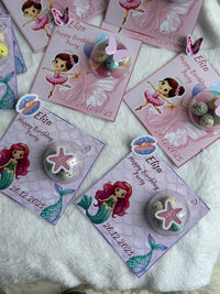 Little Mermaid & Ballerina Birthday Favour Card — Bonbon Dome Mixed — Chocoodad Baku