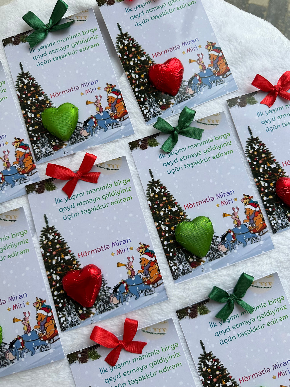 New Year 1st Birthday Chocolate Card — Christmas Tree Combined Favour — Chocoodad Baku