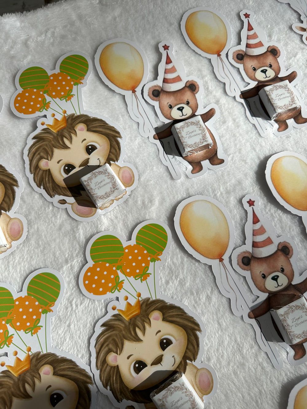 Forest Animal Birthday Chocolate Card — Hedgehog & Bear Die-Cut — Chocoodad Baku