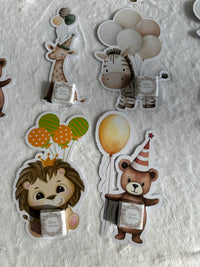 Forest Animal Birthday Chocolate Card — Hedgehog & Bear Die-Cut — Chocoodad Baku