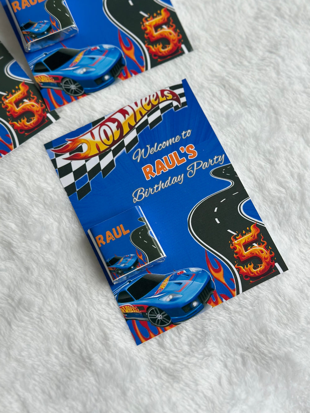 Hot Wheels Birthday Chocolate Card — Die-Cast Car Favour Gift — Chocoodad Baku