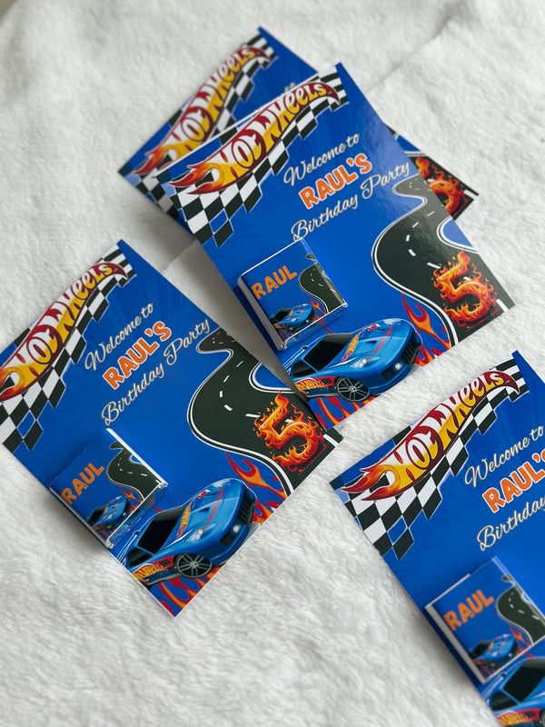 Hot Wheels Birthday Chocolate Card — Die-Cast Car Favour Gift — Chocoodad Baku