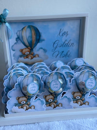 Cute teddy bear girl for welcome baby girl chocolate — Chocoodad Baku