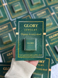 Luxury Green Brand Corporate Chocolate Card — Gold Logo Favour — Chocoodad Baku