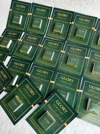 Luxury Green Brand Corporate Chocolate Card — Gold Logo Favour — Chocoodad Baku