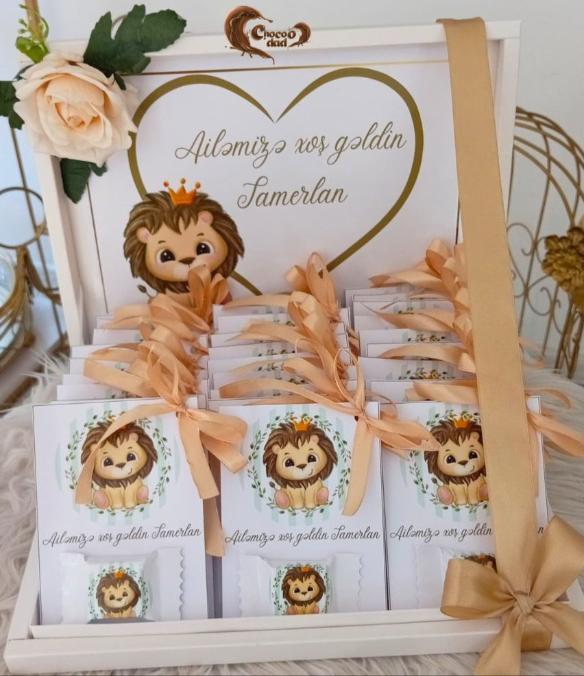 Little Prince Lion Design Chocolate Box – 50 Pieces Included