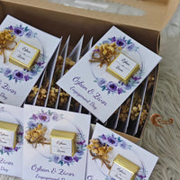 Flower Bouquet Design Chocolate Cards for Engagement Day