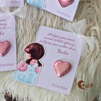 Mini Girl Themed First Birthday Chocolate Cards
