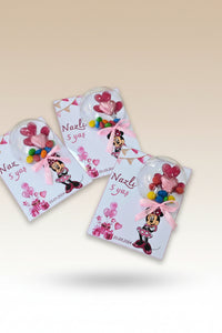 🎉 Minnie Mouse-Themed Chocolate Cards for a 5th Birthday Party
