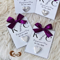 These elegant chocolate cards are the perfect way to thank your guests for sharing in your love story!