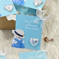 "Welcome to Our Family" Baby Boy Chocolate Cards