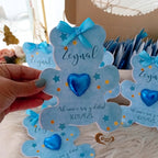 Welcome to Our Family" Teddy & Heart-Shaped Chocolates | Baby Boy Edition