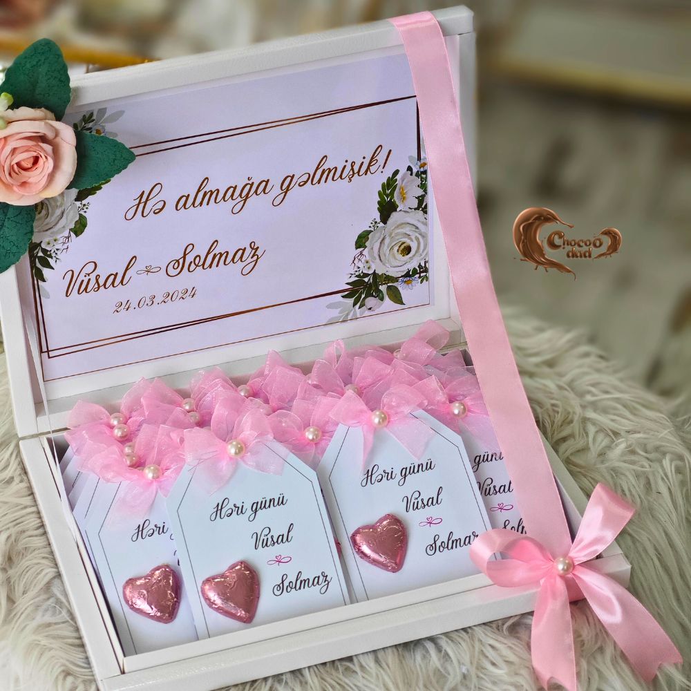 Yes Day – 24-Piece Pink Chocolate Cards and Box