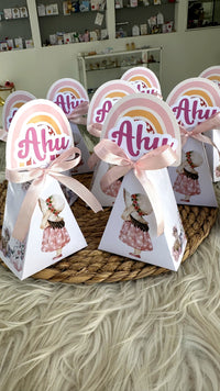 Boho Girl Baby Shower Pyramid Favour Box — Personalised Chocolate Gift — Chocoodad Baku