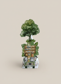 Jungle Safari Pyramid Favour Box — Green 3D Tree Birthday Gift — Chocoodad Baku